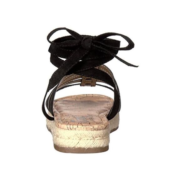 Circus Sam Edelman Ariel Black Leather Tie Platform Espadrilles Sandals 7.5 - Picture 8 of 8